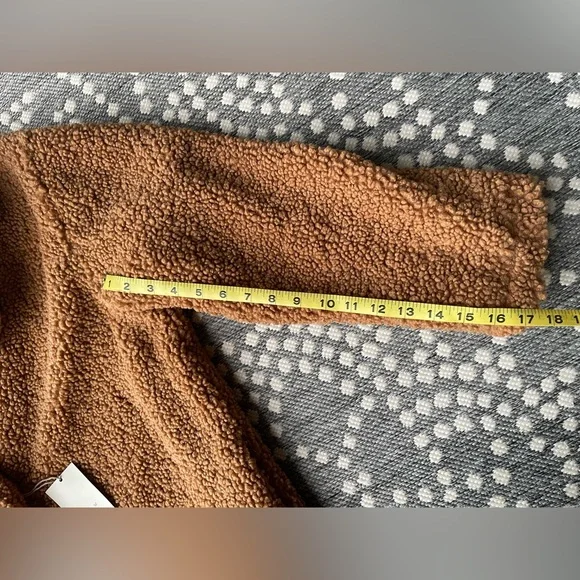 A New Day Teddy Bear Fuzzy Brown Jacket XL NEW Sherpa Parka Christmas Holiday - Picture 10 of 12